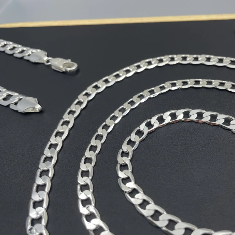 Men's 925 Sterling Silver Neck - Cuban Link Chain 12Mm ulasan dan harga