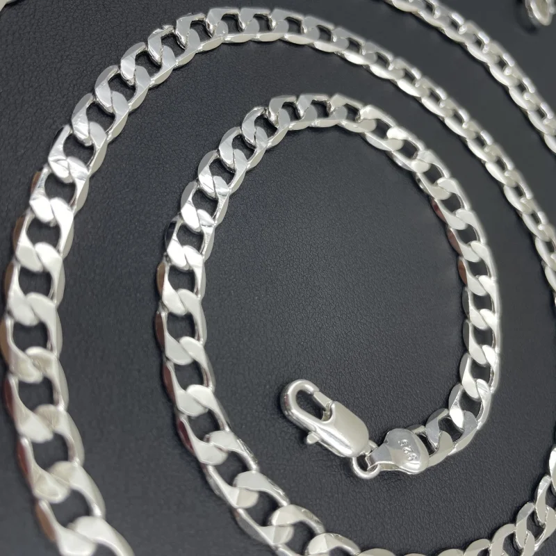 Men's 925 Sterling Silver Neck - Cuban Link Chain 12Mm ulasan dan harga