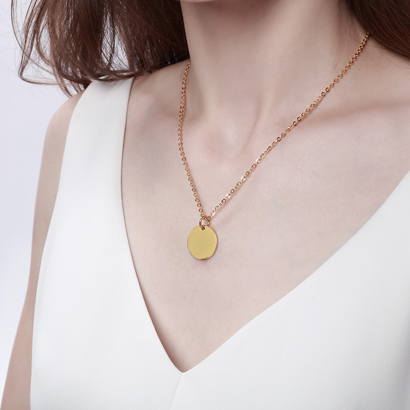 Stainless Steel Layered Neckla - Layered Pendant Necklace Aesthetic ulasan dan harga