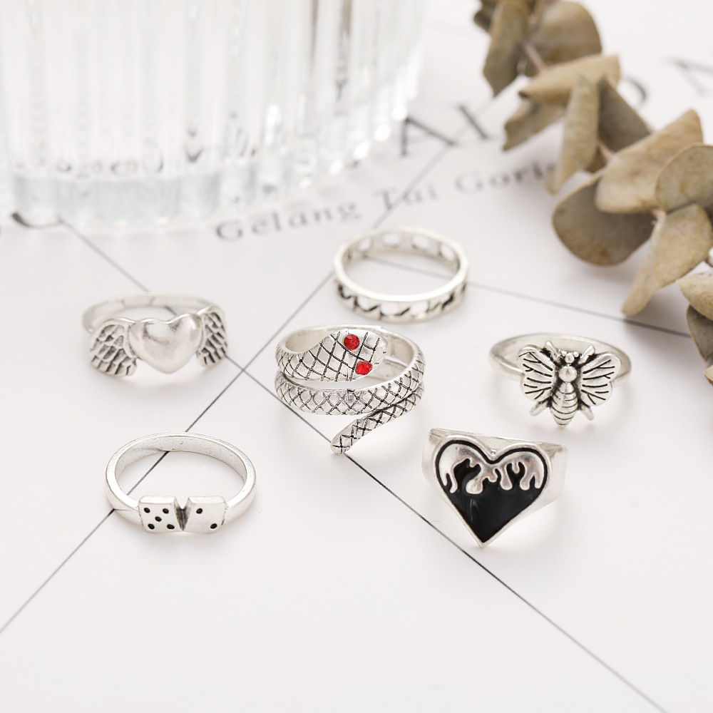 6Pcs Vintage Punk Snake Knuckl - Vintage Punk Knuckle Rings Set ulasan dan harga