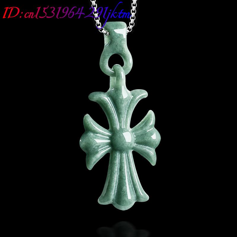 Natural Burmese Jadeite Cross  - Necklaces ulasan dan harga