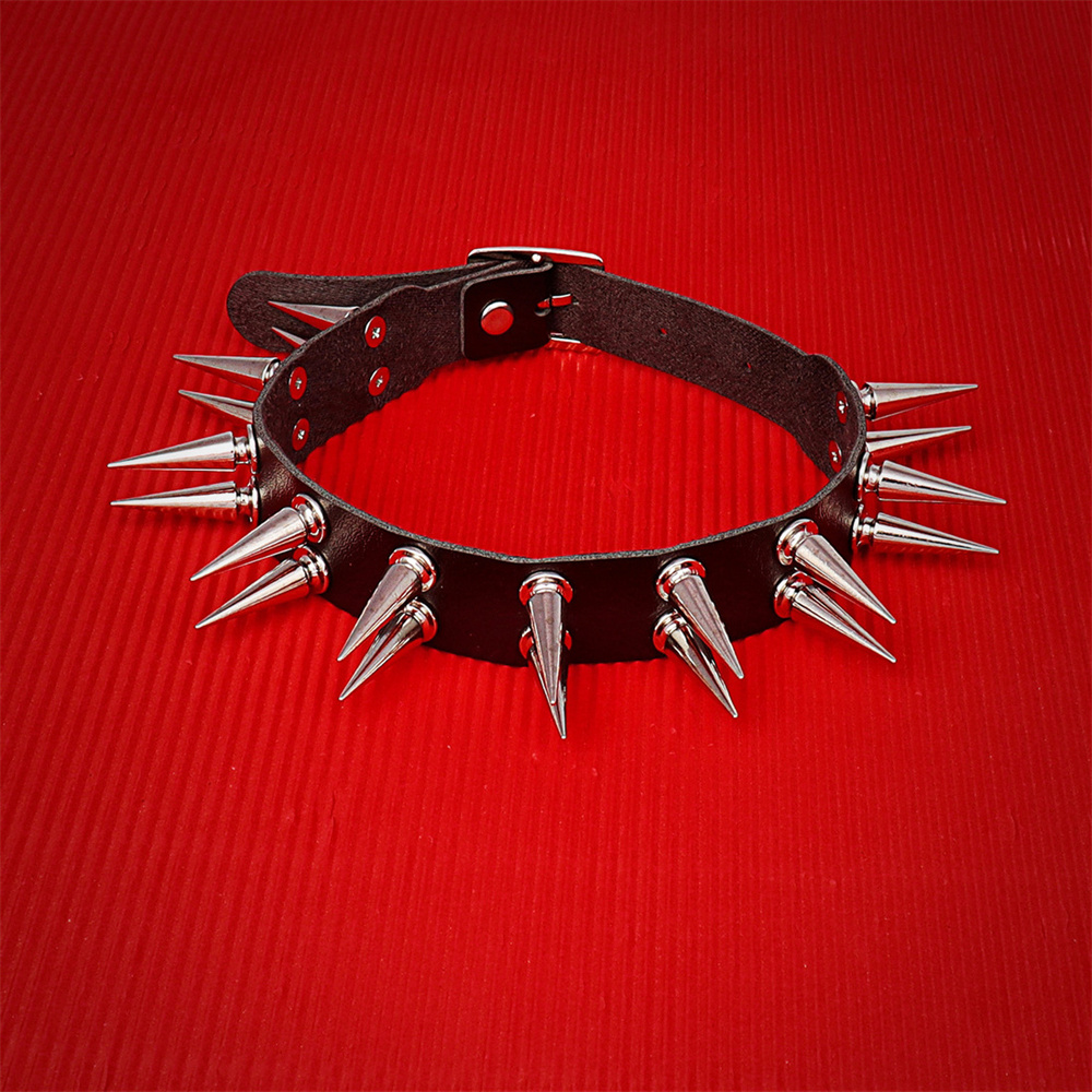 Long Spiked Choker Collar For  - Goth Punk Spike Choker ulasan dan harga