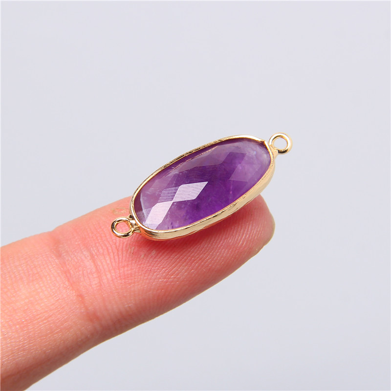2pcs 10X26mm Natural Double Lo - Crystal Pendant Necklace Natural Stone ulasan dan harga