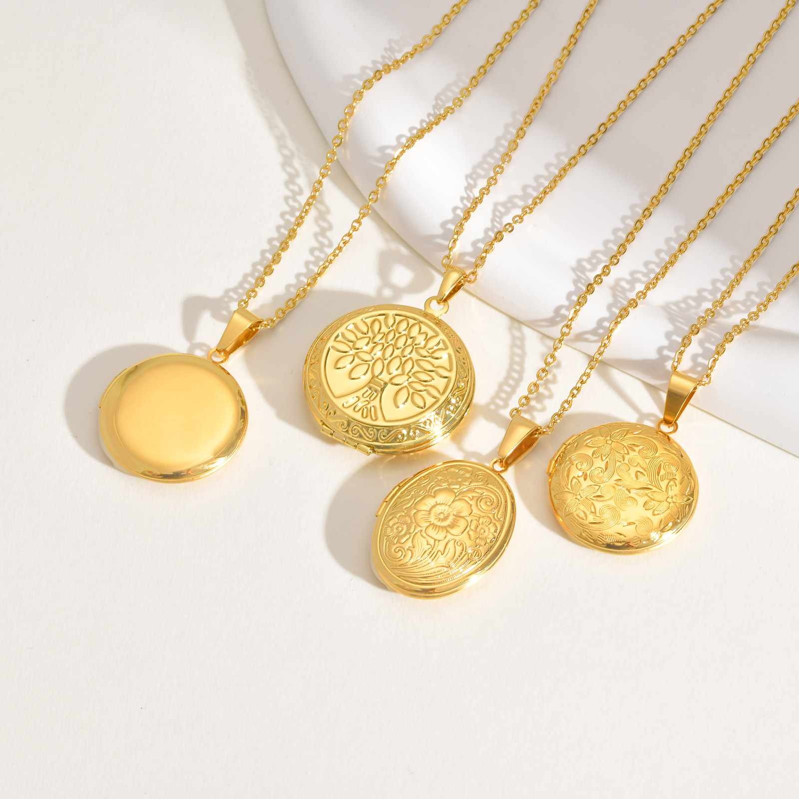 Vnox Dainty Heart Photos Penda - Heart Locket Necklace Photo ulasan dan harga