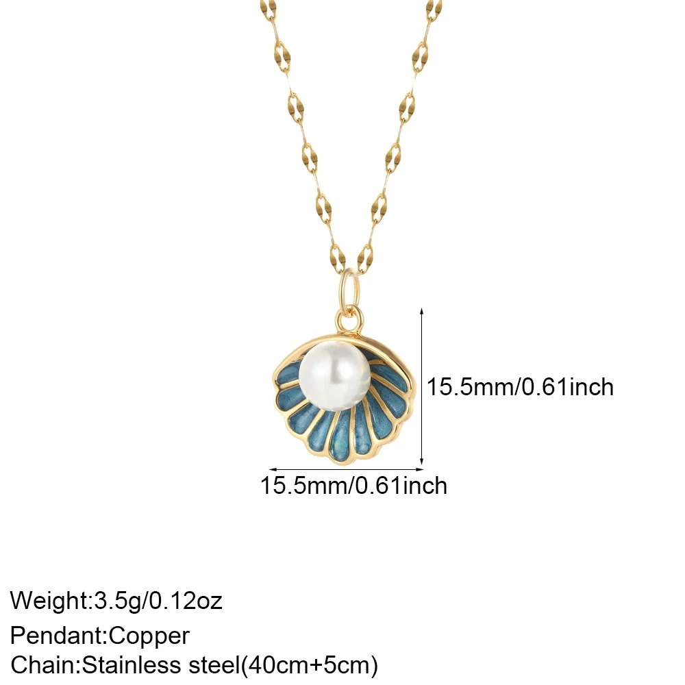 Cute Sea Star Shell Diy Neckla - Cross Pendant Necklace Gold ulasan dan harga