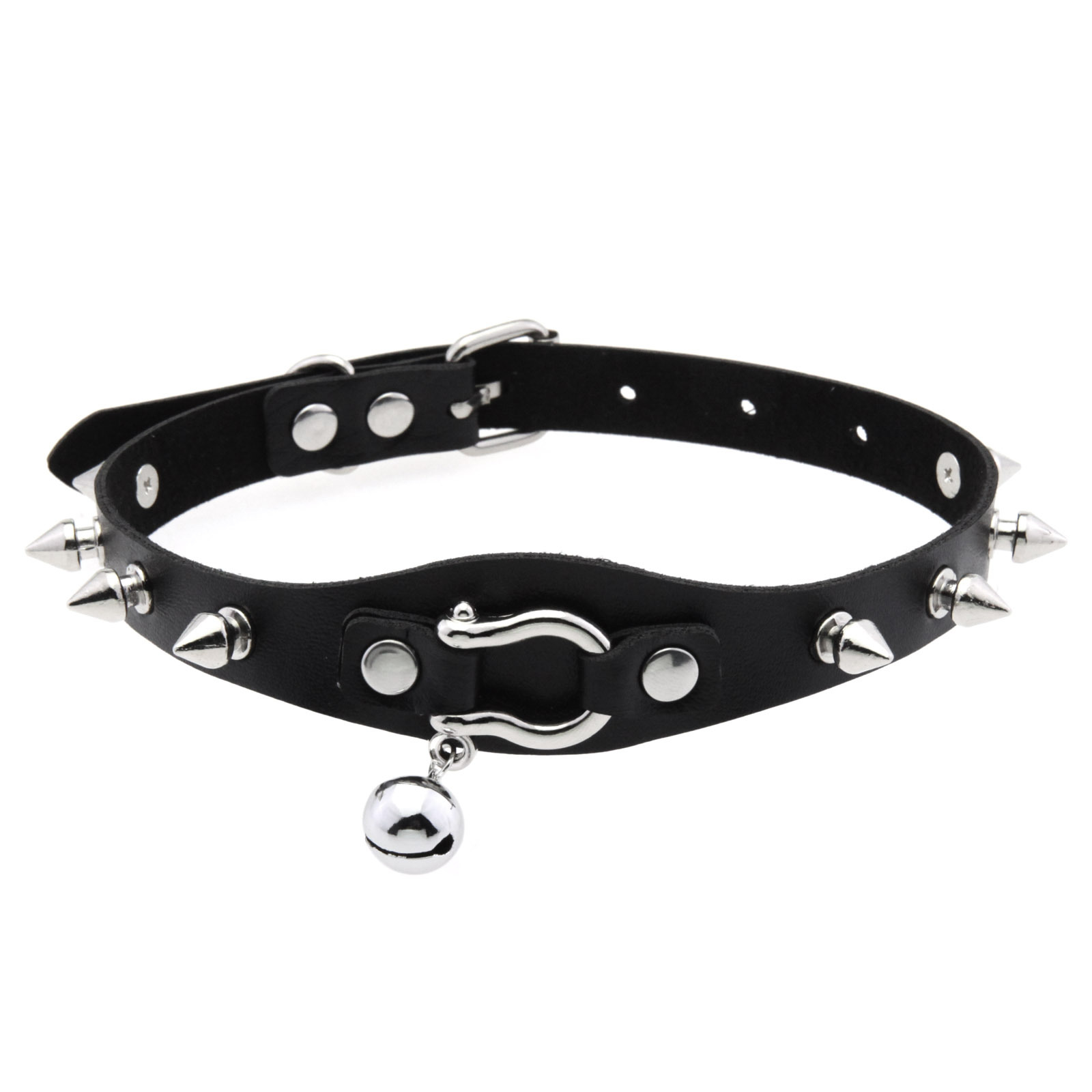Black Spike Choker Necklace Ri - Goth Punk Spike Choker ulasan dan harga