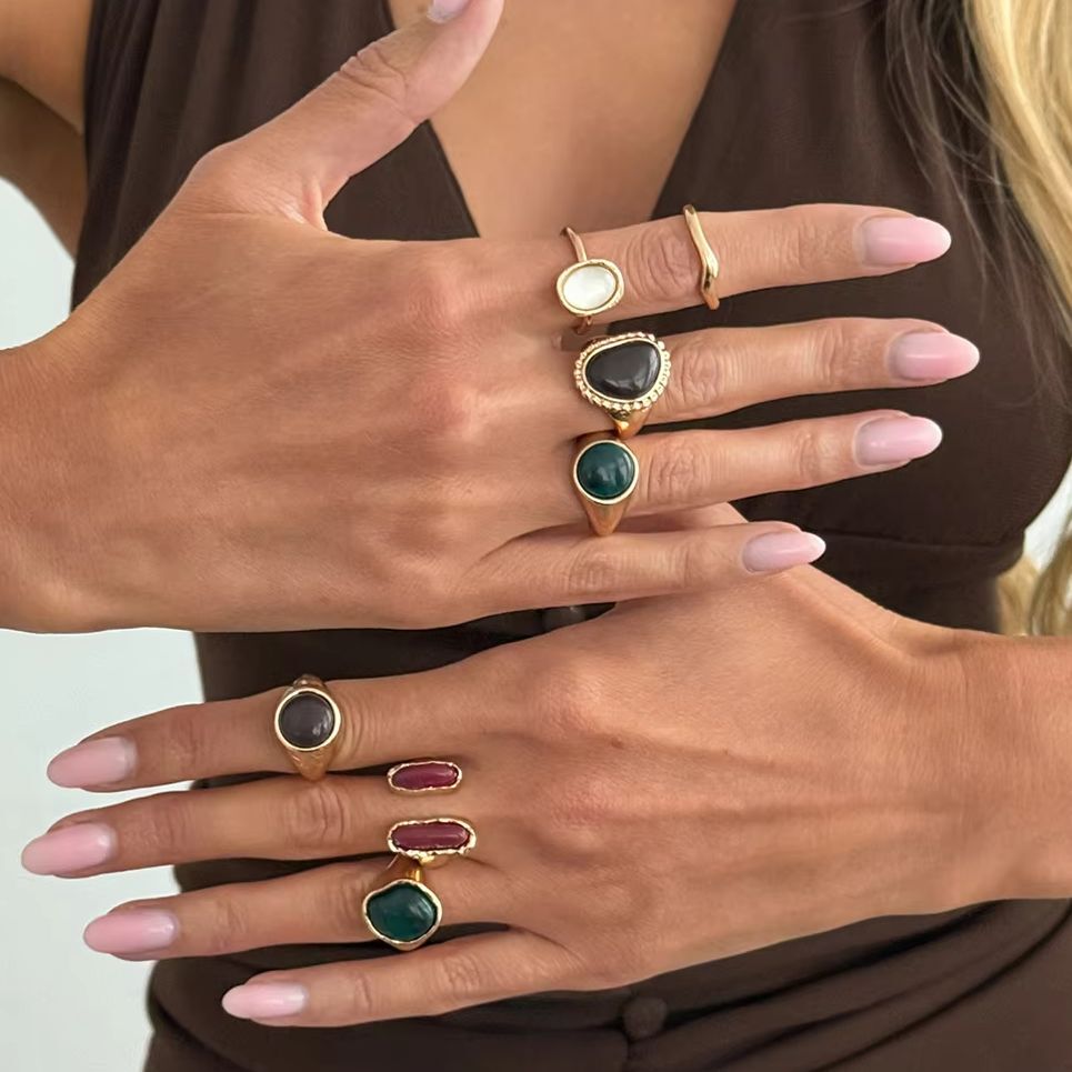 IngeSight.Z 7Pcs/Set Punk Tren - Vintage Punk Knuckle Rings Set ulasan dan harga