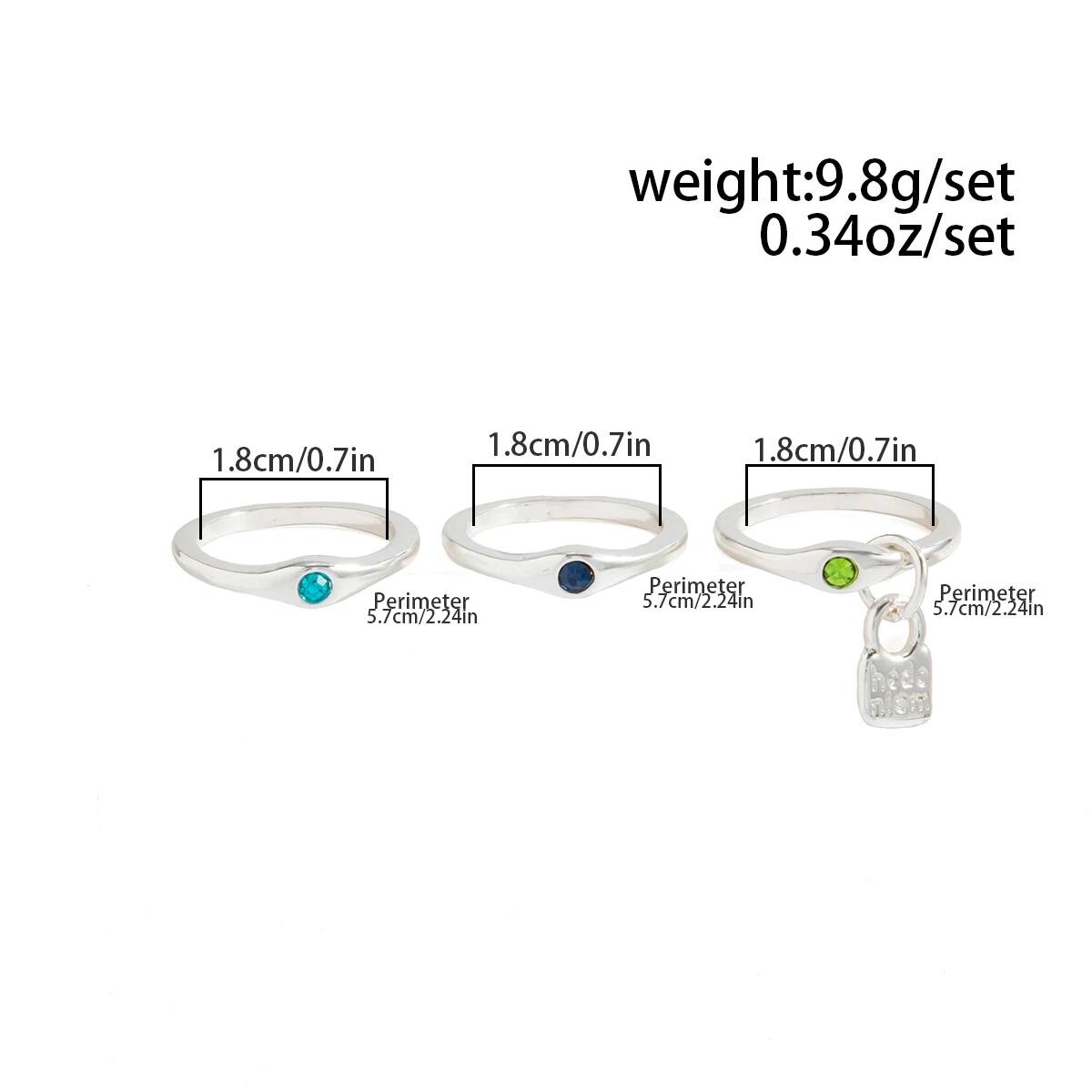 Ingemark 3Pcs/Set Vintage Inla - Vintage Punk Knuckle Rings Set ulasan dan harga