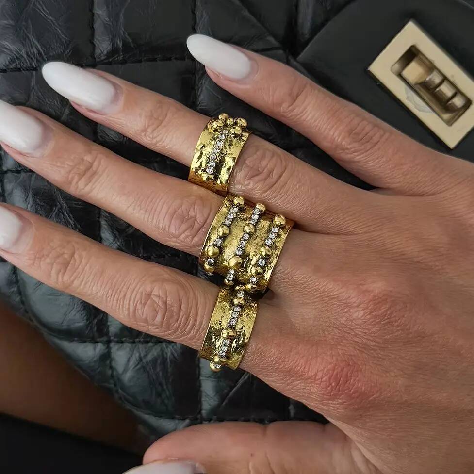 Ingemark 3Pcs Vintage Inlay Rh - Vintage Punk Knuckle Rings Set ulasan dan harga