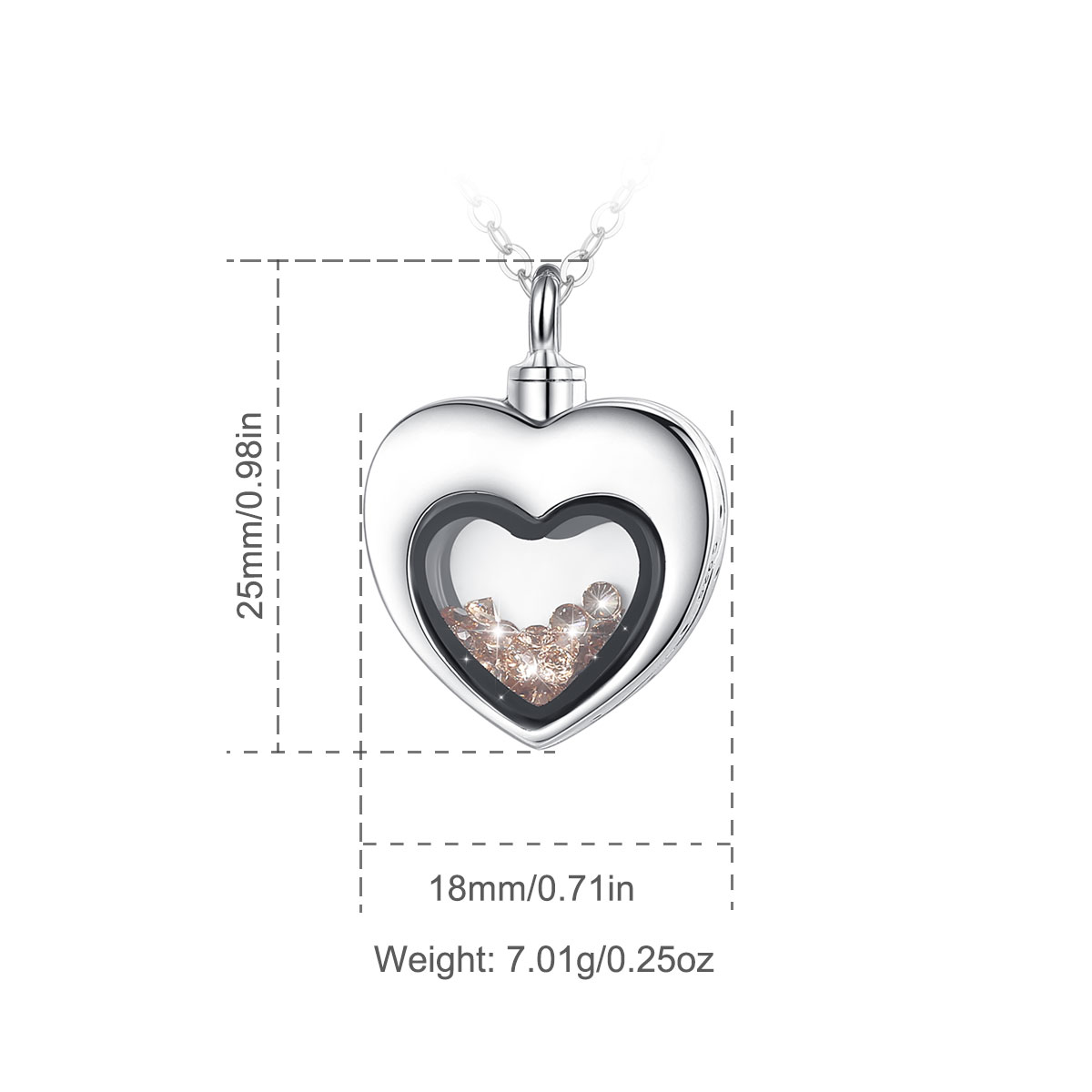 Eudora Sterling Silver Heart L - Heart Locket Necklace Photo ulasan dan harga