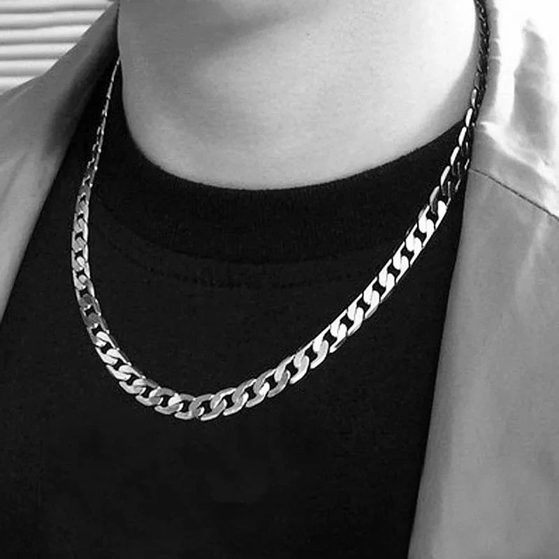 925 Sterling Silver Necklace F - Cuban Link Chain 12Mm ulasan dan harga