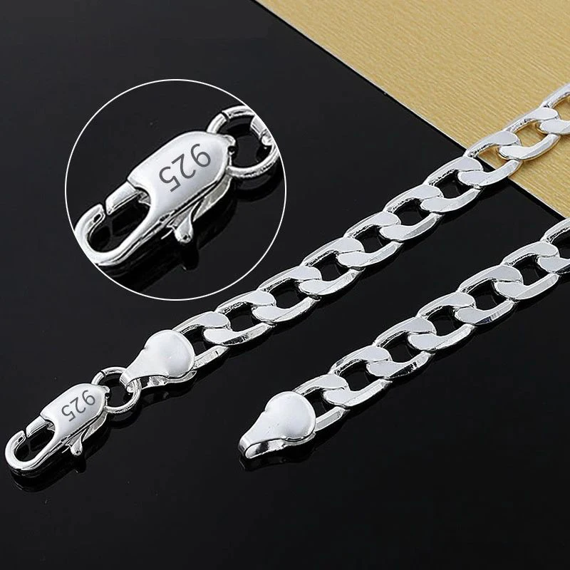 925 Sterling Silver Necklace F - Cuban Link Chain 12Mm ulasan dan harga