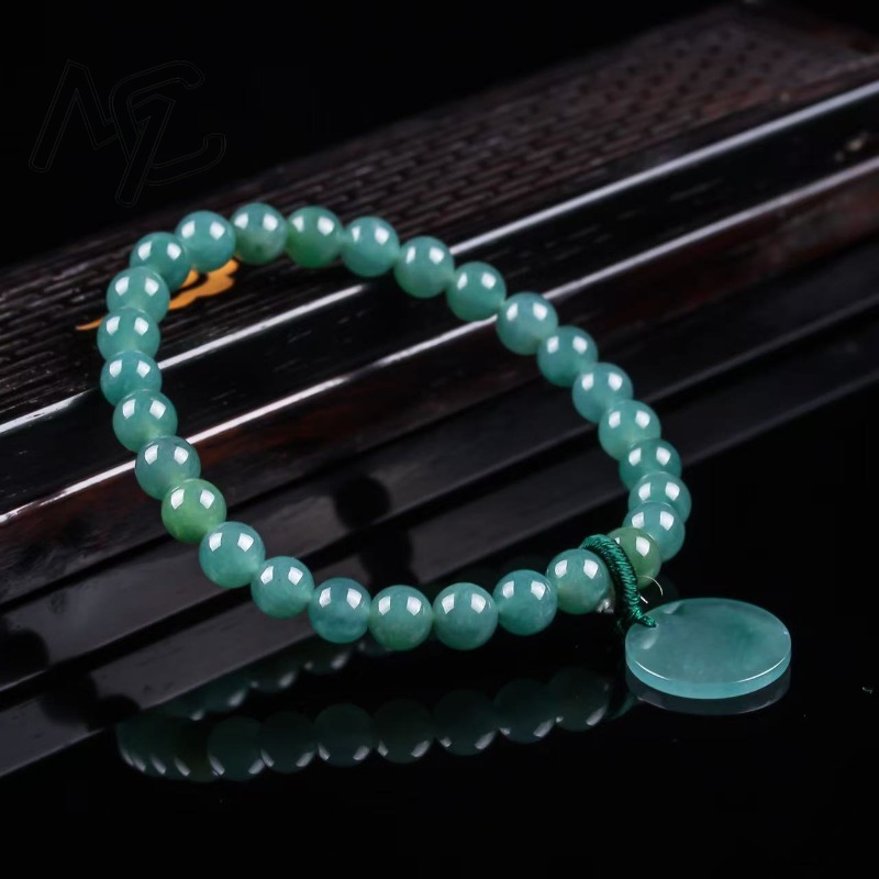 Natural Jadeite Blue Water Not - Bracelets ulasan dan harga