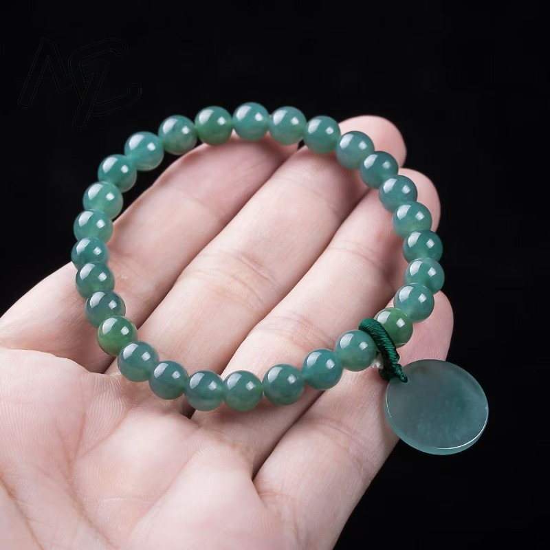 Natural Jadeite Blue Water Not - Bracelets ulasan dan harga