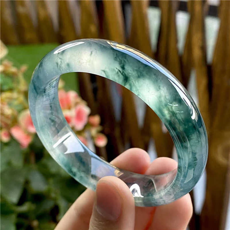Ice-type jadeite with flower p - Bracelets ulasan dan harga