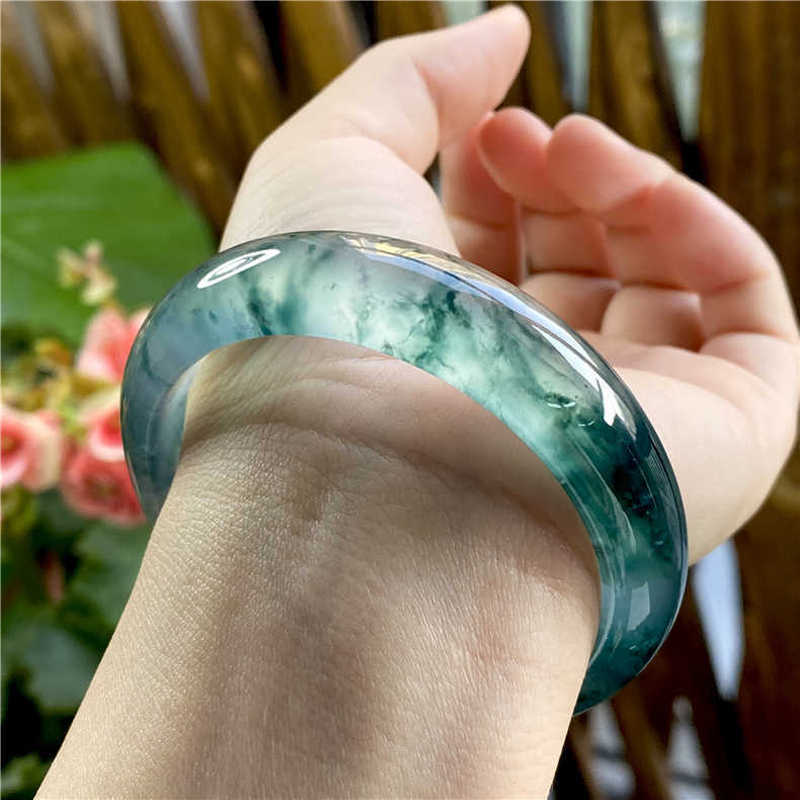 Ice-type jadeite with flower p - Bracelets ulasan dan harga