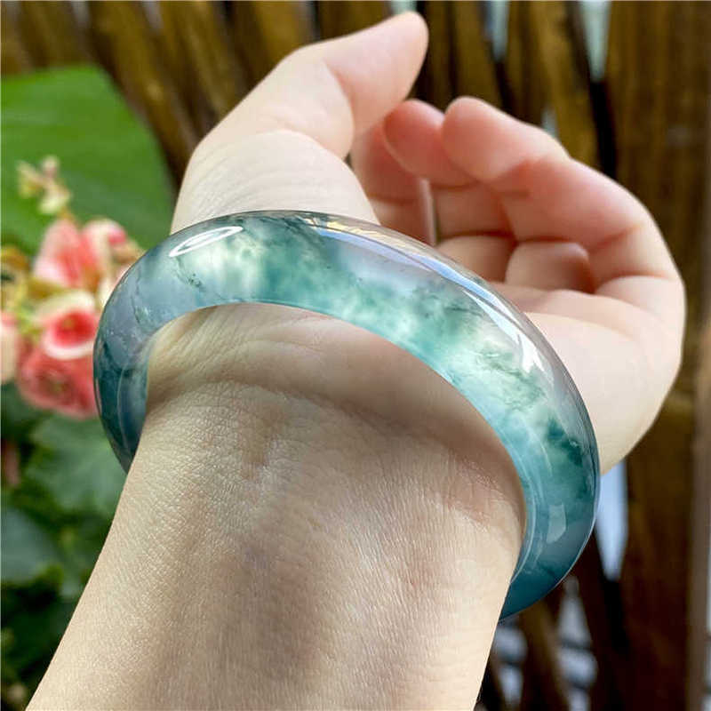 Ice-type jadeite with flower p - Bracelets ulasan dan harga