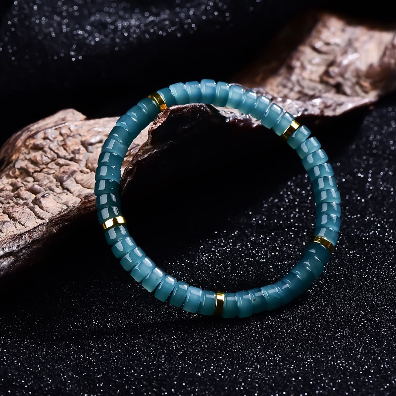 Natural Jadeite Blue Water Aba - Bracelets ulasan dan harga
