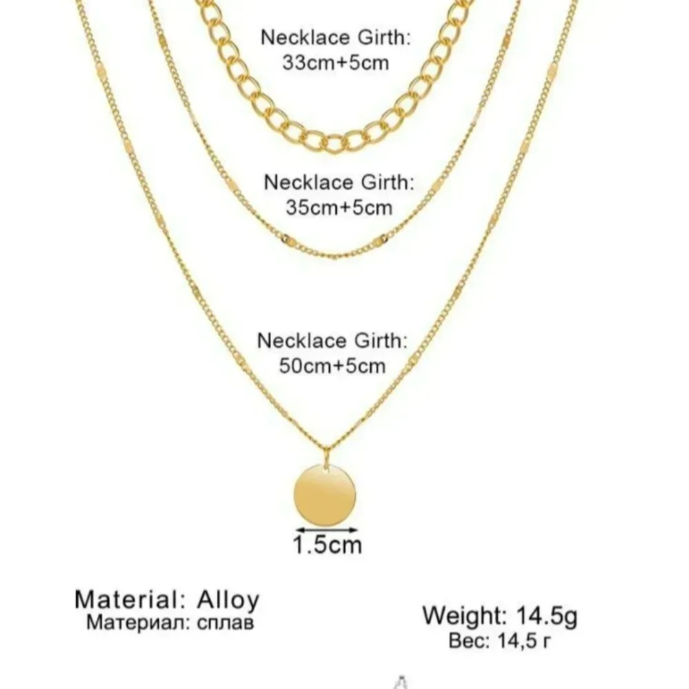 Aesthetic Fashion Retro Vintag - Layered Pendant Necklace Aesthetic ulasan dan harga