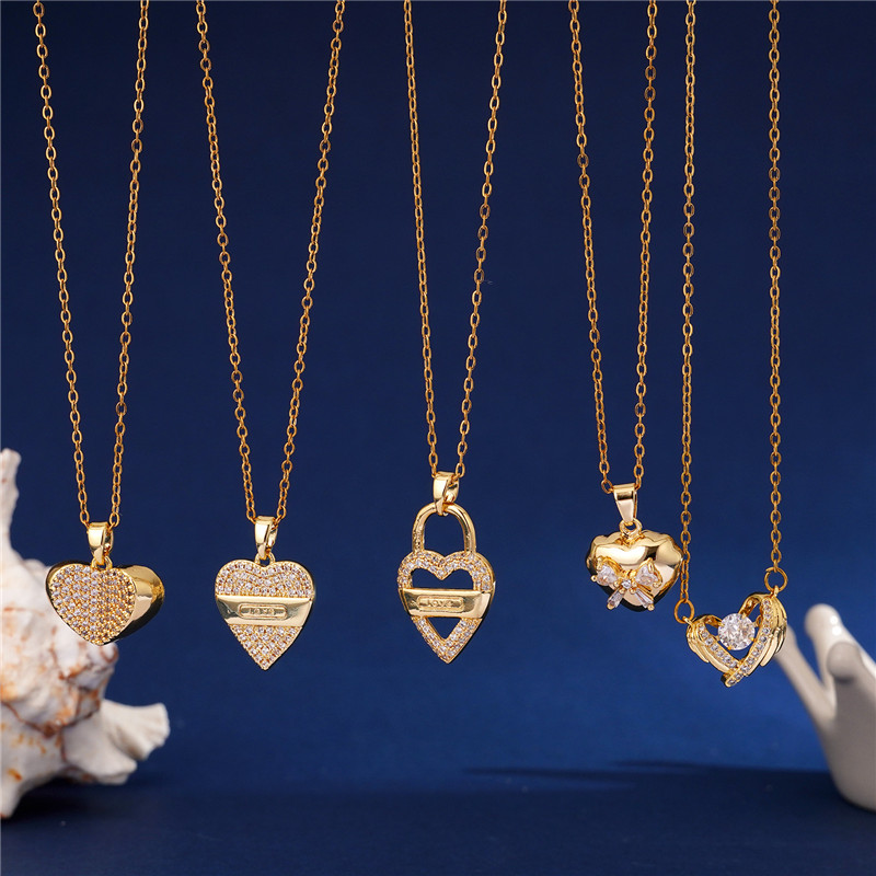 Light Luxury Locket Wing Heart - Heart Locket Necklace Photo ulasan dan harga