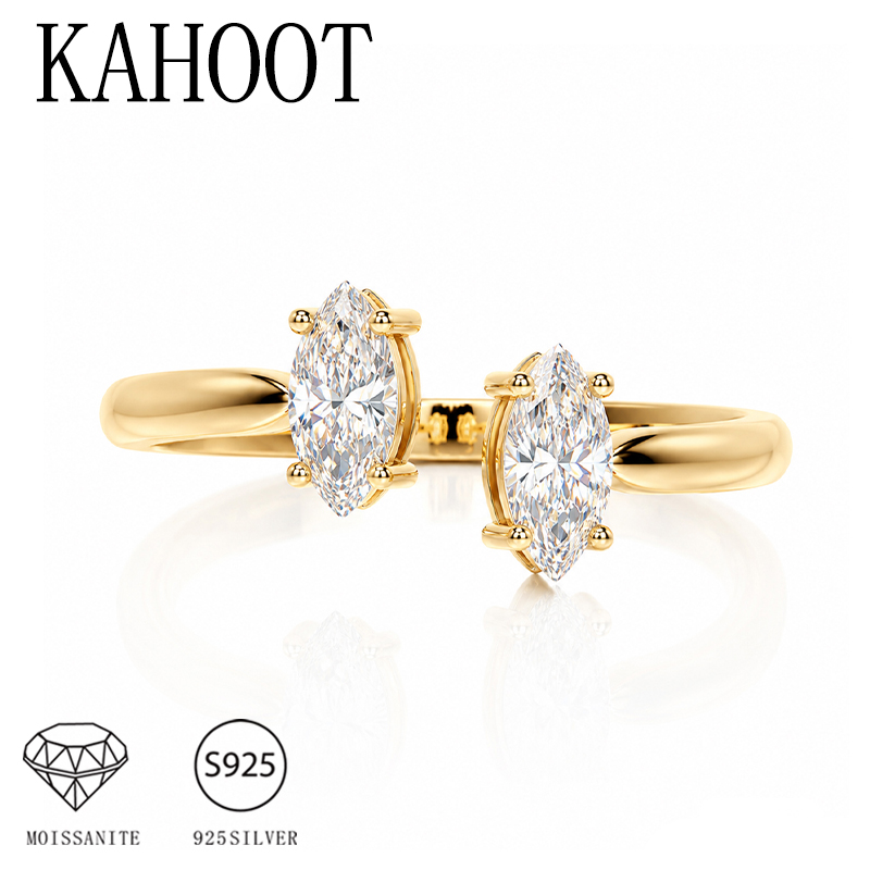 A 1-Carat 925 Sterling Silver  - Moissanite Engagement Ring 1 Carat ulasan dan harga