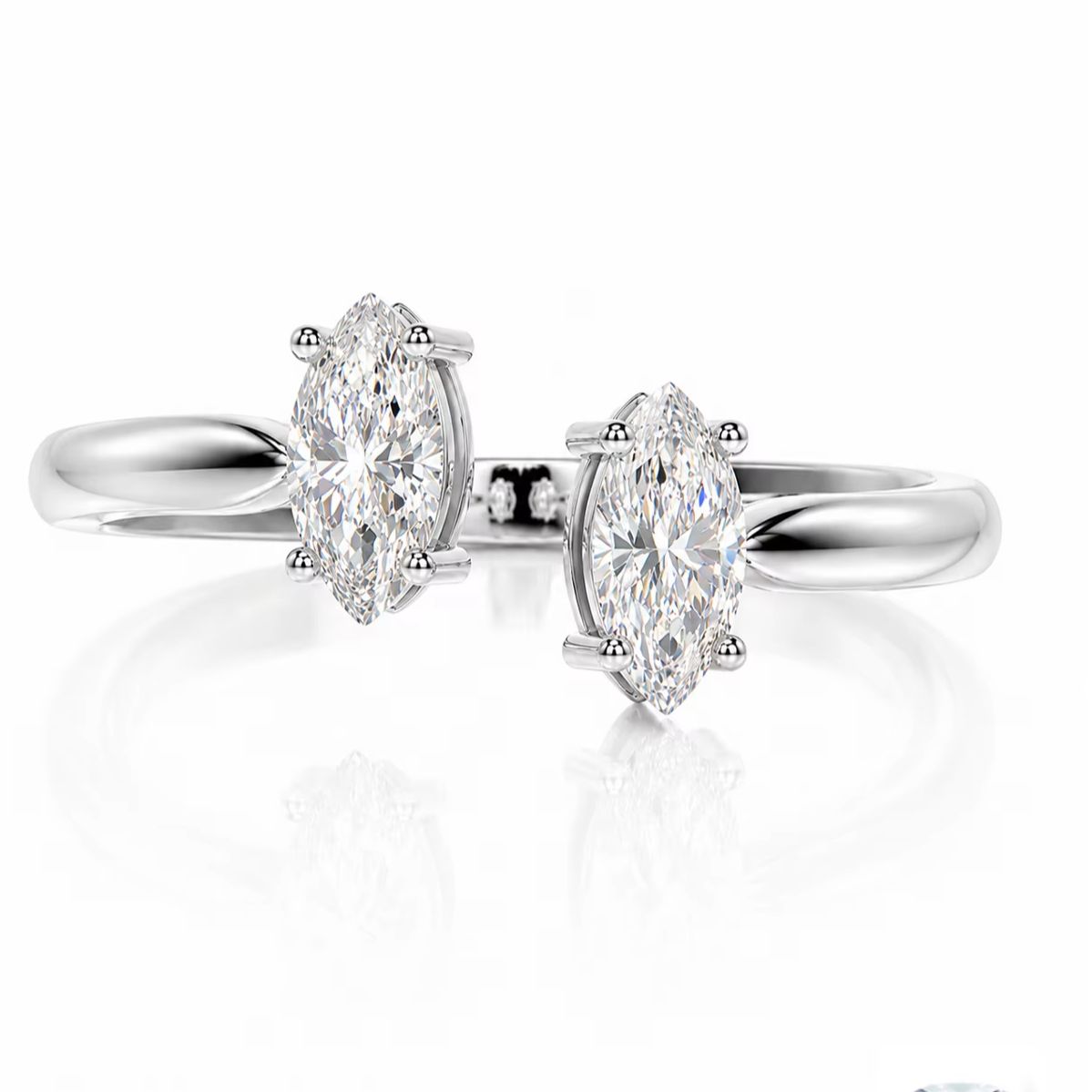 A 1-Carat 925 Sterling Silver  - Moissanite Engagement Ring 1 Carat ulasan dan harga