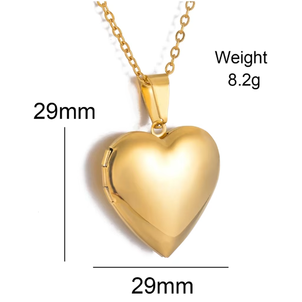 Custom Personalized Heart Birt - Heart Locket Necklace Photo ulasan dan harga