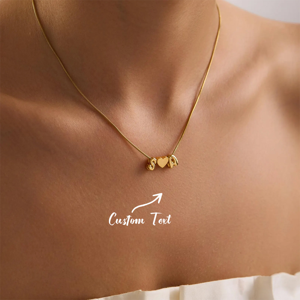 Custom Two Initial Name 3d Bub - Custom Name Necklace Stainless Steel ulasan dan harga
