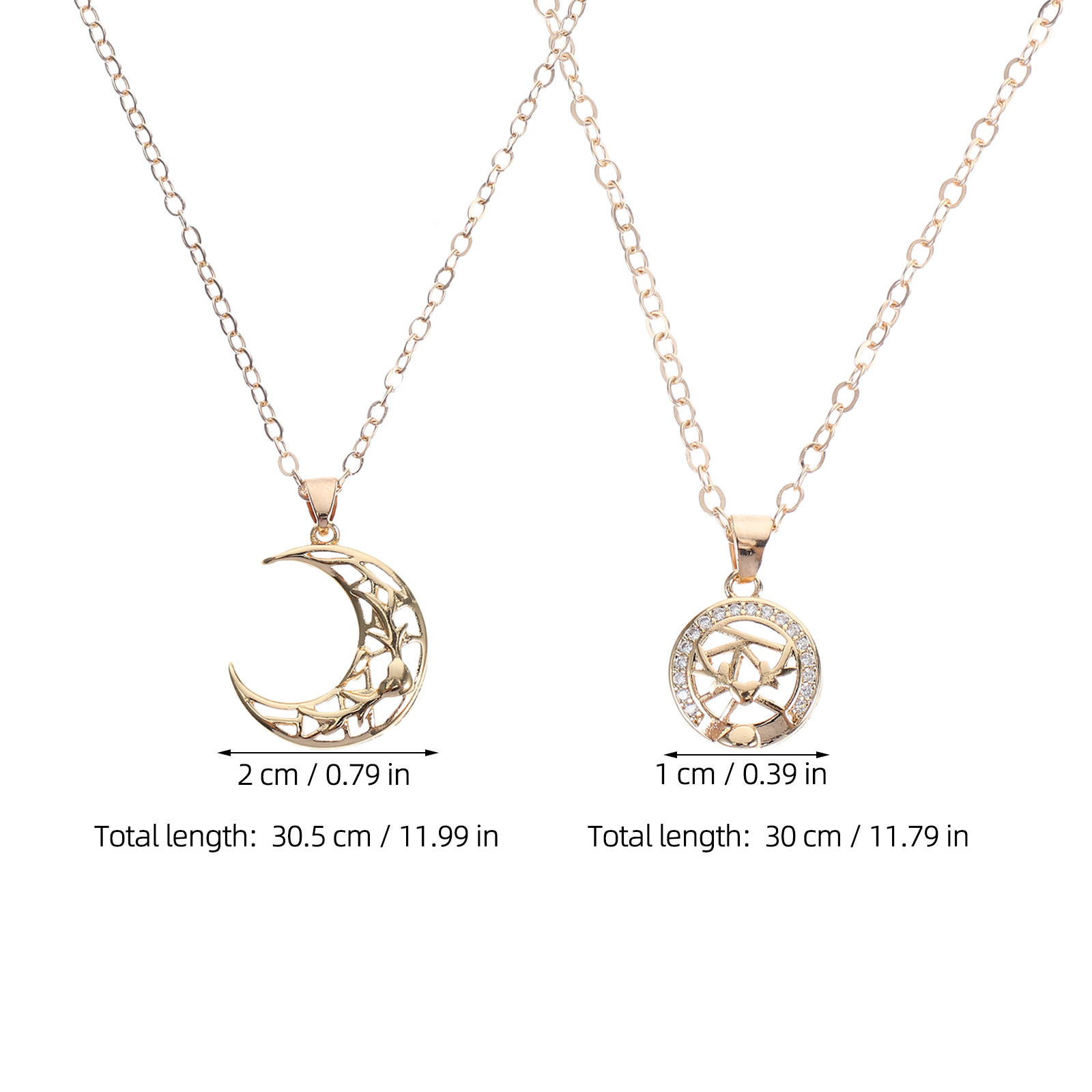 1Pair Sun and Moon Necklace Se - Magnetic Couple Matching Necklaces ulasan dan harga