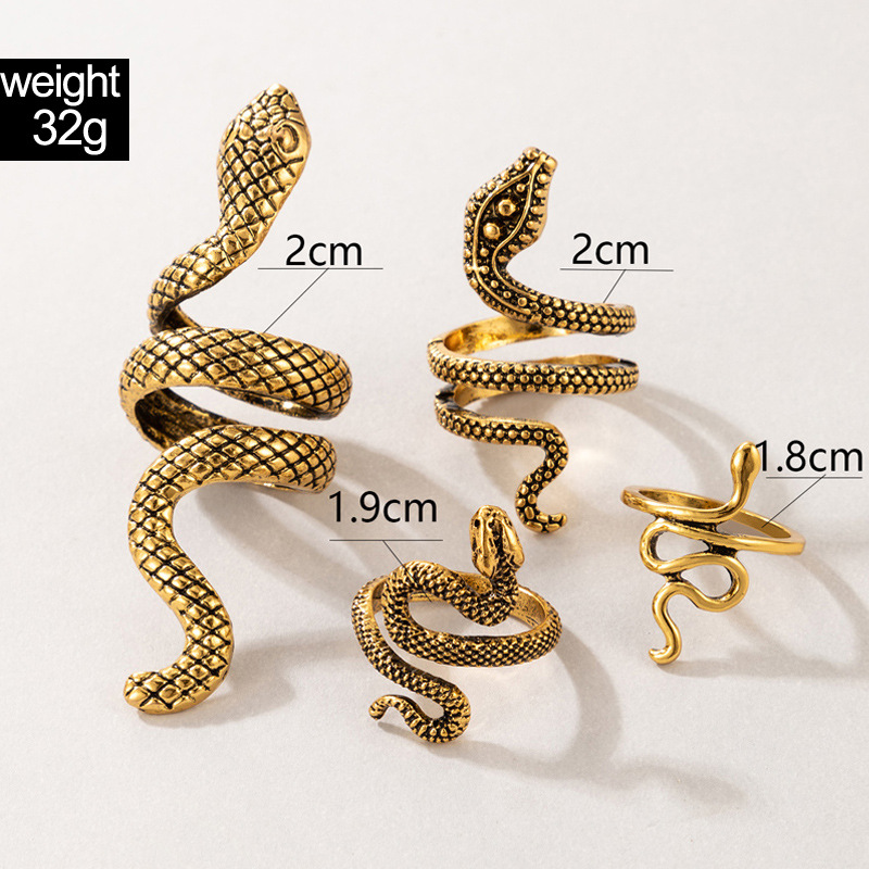 Punk Snake Shaped Knuckle Ring - Vintage Punk Knuckle Rings Set ulasan dan harga