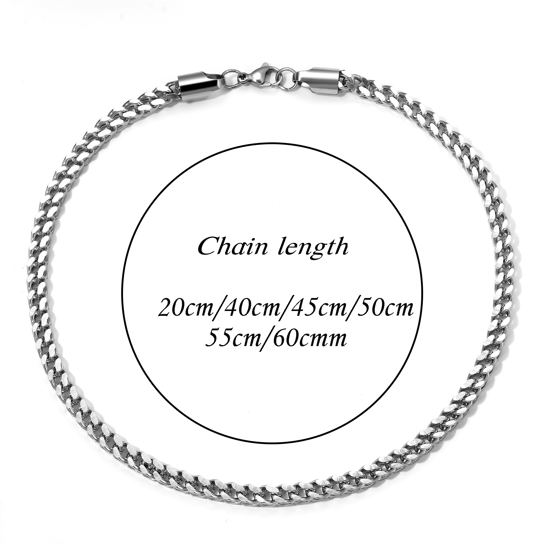 1Pc Size 3mm-5mm Gold/Silver C - Cuban Link Chain 12Mm ulasan dan harga