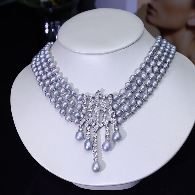 Freshwater Pearl Necklace, Vin - Pearl Choker Necklace Vintage ulasan dan harga