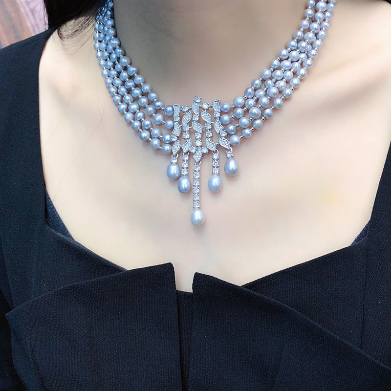 Freshwater Pearl Necklace, Vin - Pearl Choker Necklace Vintage ulasan dan harga