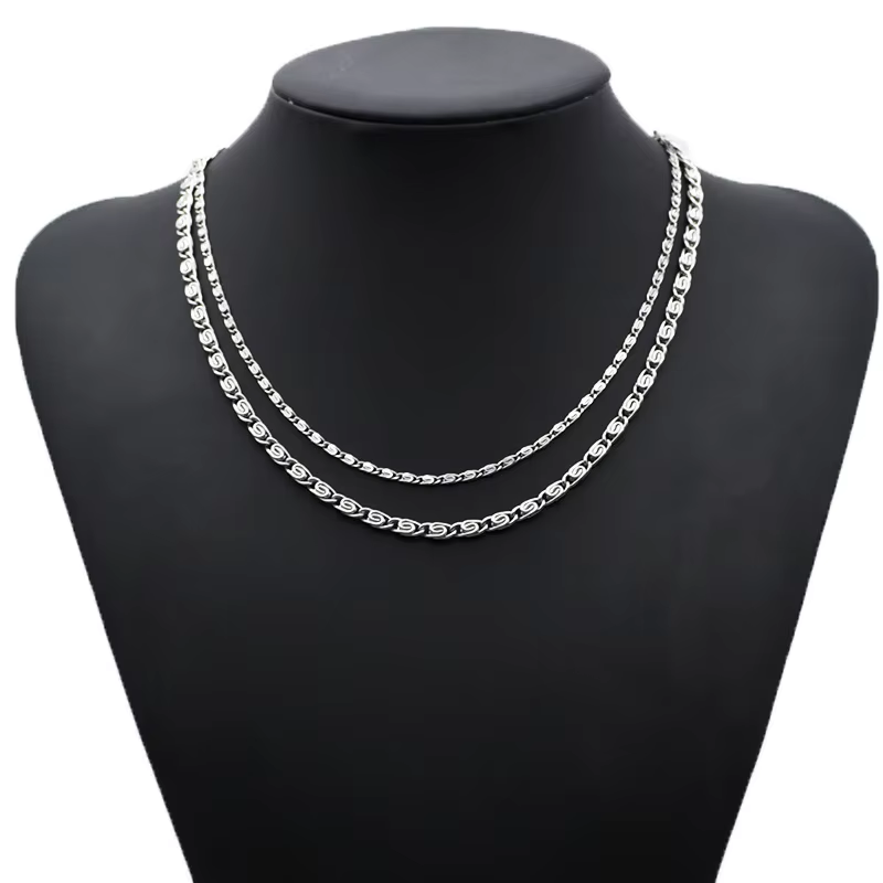 Andara 925 Sterling Silver 18K - 925 Sterling Silver Chain Necklace Men ulasan dan harga
