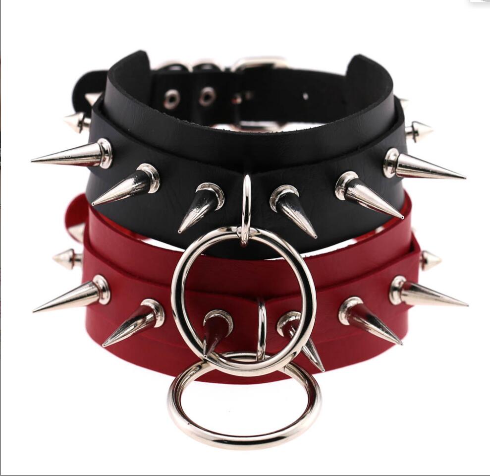 Long Spiked Choker Punk Collar - Goth Punk Spike Choker ulasan dan harga