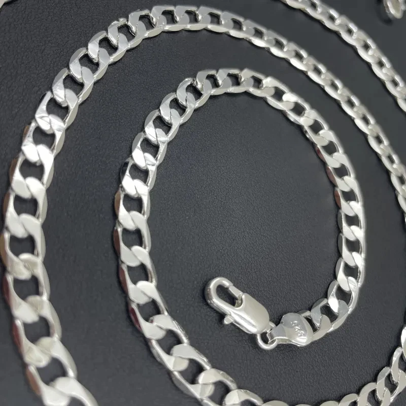 Men's 925 Sterling Silver Neck - Cuban Link Chain 12Mm ulasan dan harga