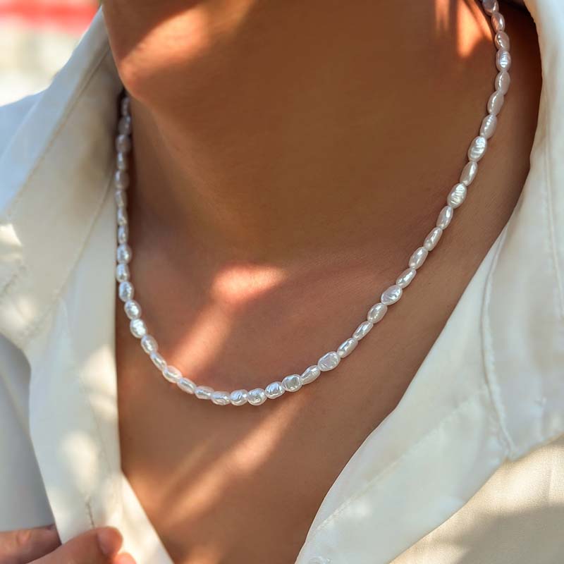 New Fashion Simple Imitation P - Pearl Choker Necklace Vintage ulasan dan harga