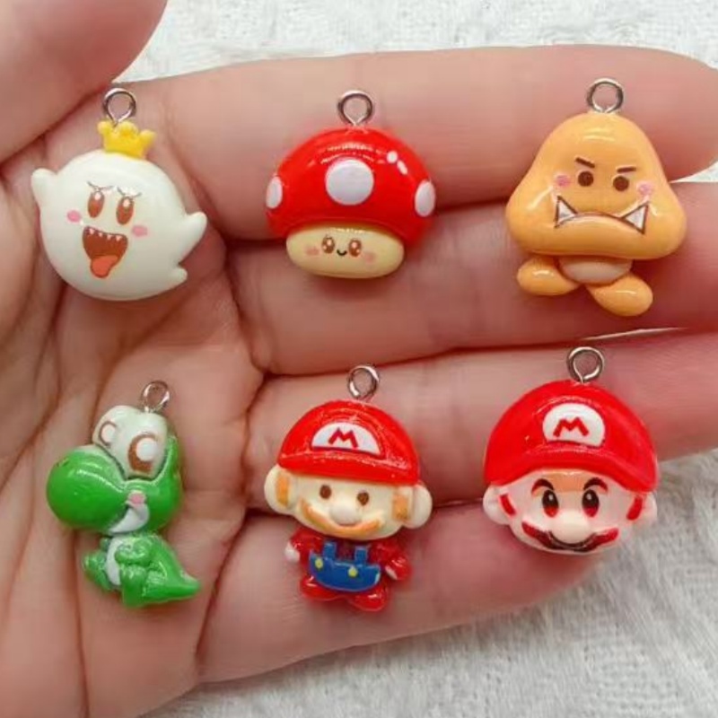 10pcs resin cartoon pendant, D - Earrings ulasan dan harga
