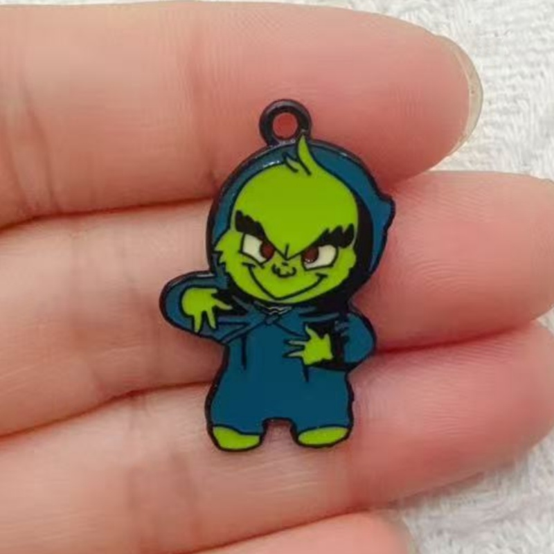 10pcs alloy drip oil cartoon C - Earrings ulasan dan harga