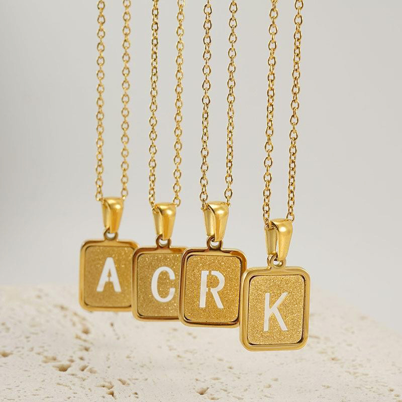 3pcs/ Bag High Quality Chains  - Initial Letter Necklace 18K Gold ulasan dan harga