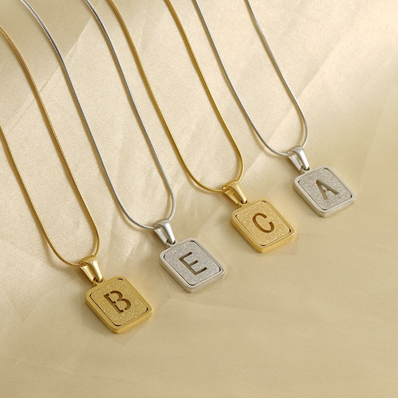 3pcs/ Bag High Quality Chains  - Initial Letter Necklace 18K Gold ulasan dan harga