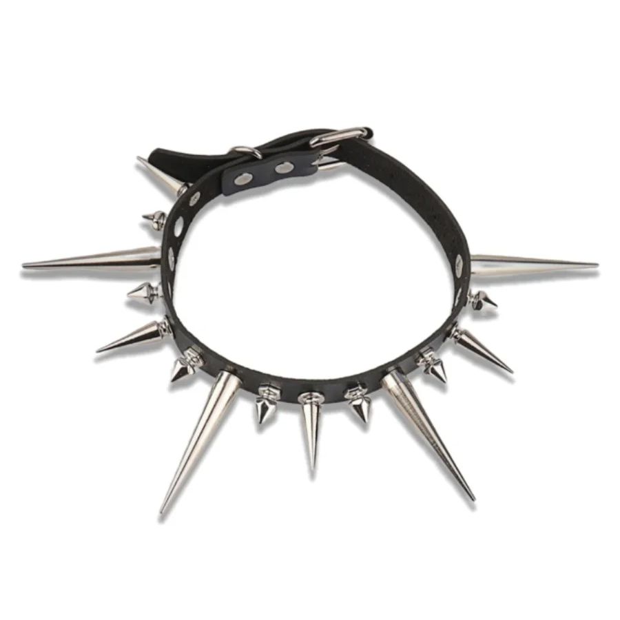 Goth Long Spike Choker Punk Fa - Goth Punk Spike Choker ulasan dan harga