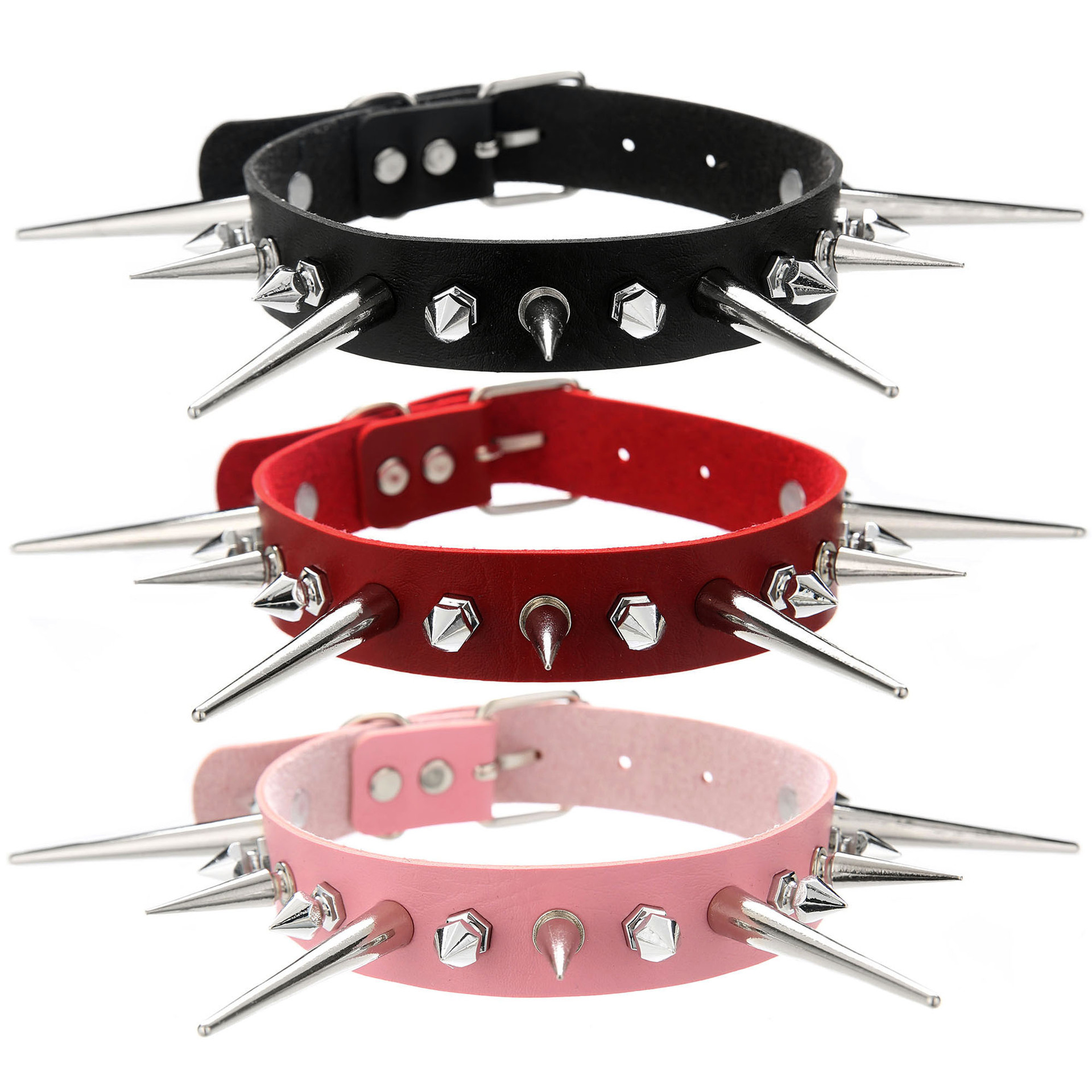 Goth Long Spike Choker Punk Fa - Goth Punk Spike Choker ulasan dan harga