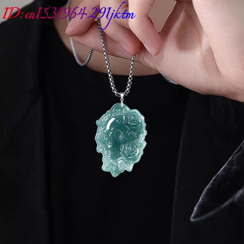Natural Burmese Jadeite Skull  - Necklaces ulasan dan harga