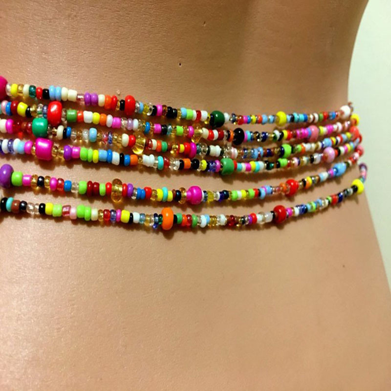 Women Layered Beaded Belly Cha - Body Jewelry ulasan dan harga
