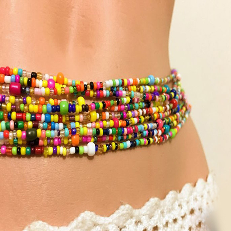 Women Layered Beaded Belly Cha - Body Jewelry ulasan dan harga