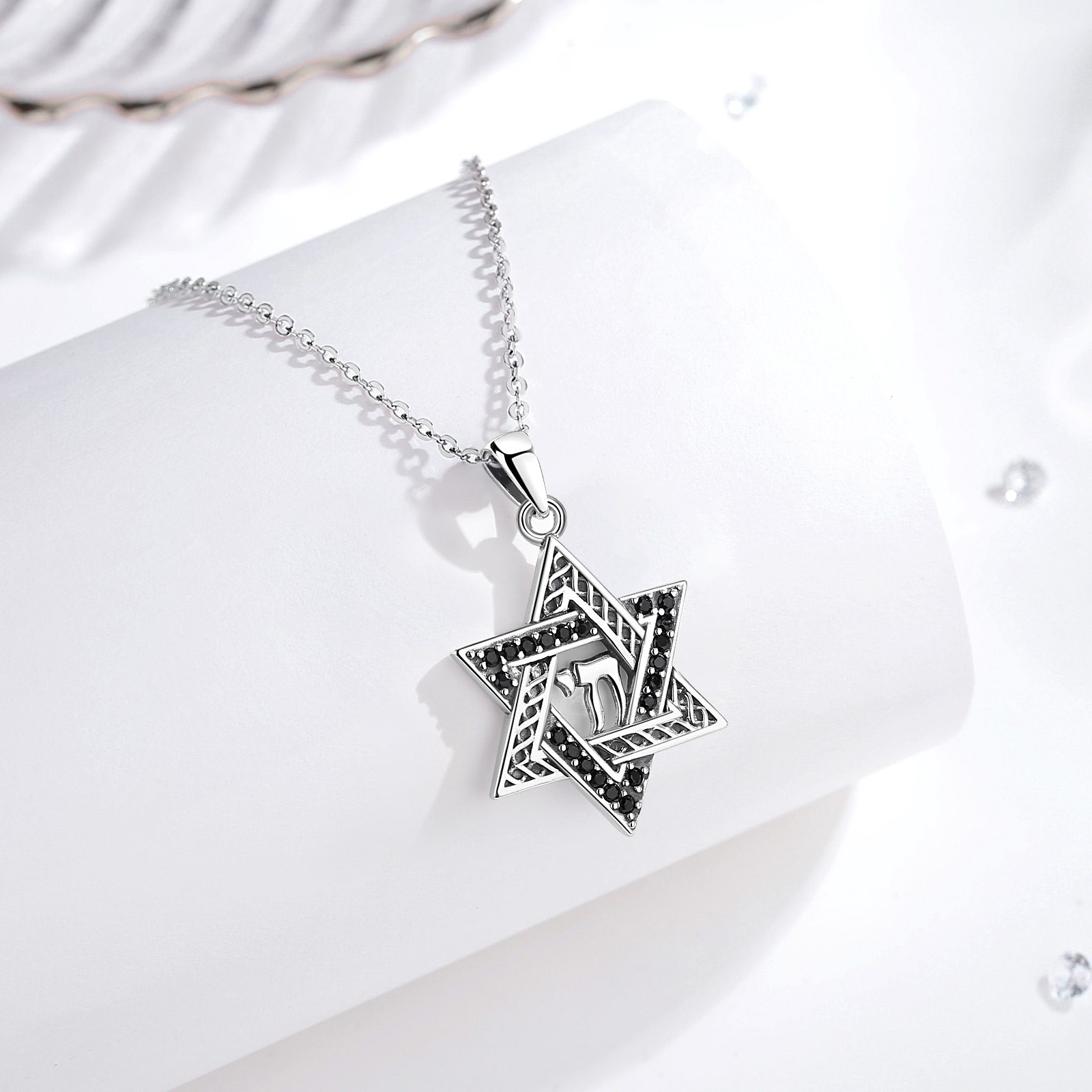 Eudora 925 Sterling Silver Sta - 925 Sterling Silver Chain Necklace Men ulasan dan harga