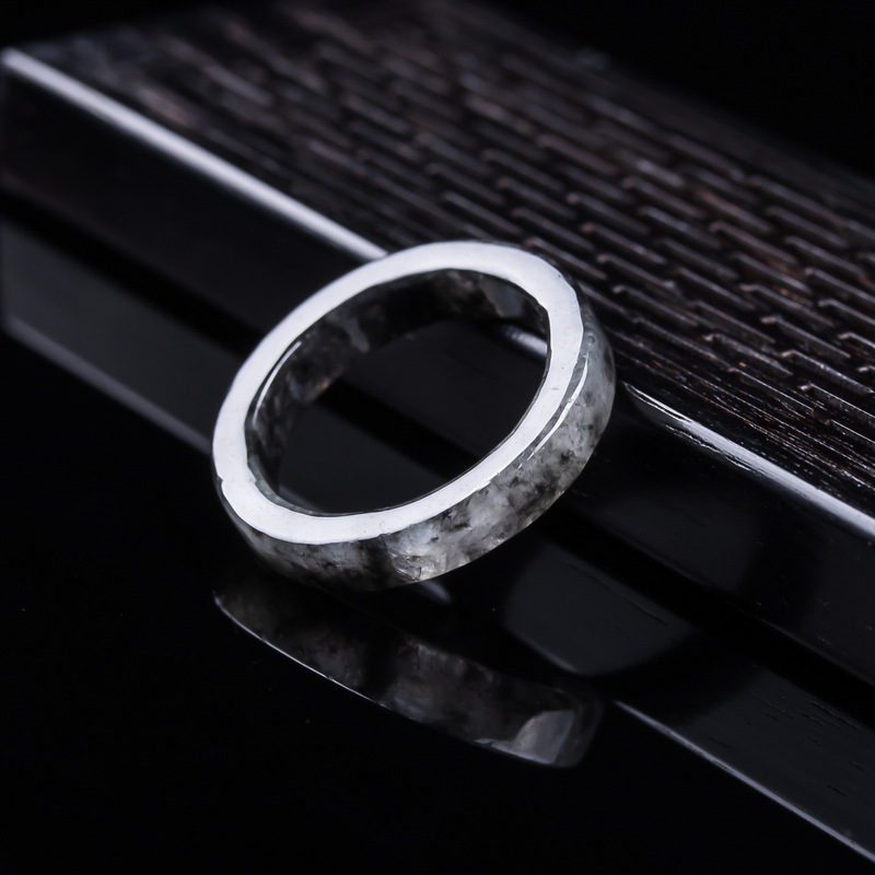 Natural A-grade Burmese , blac - Rings ulasan dan harga