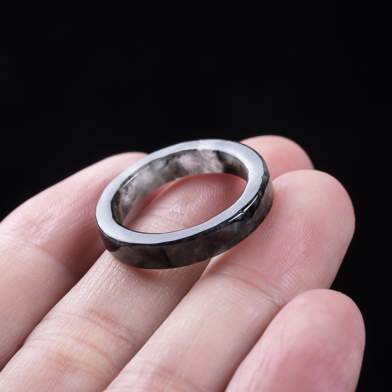 Natural A-grade Burmese , blac - Rings ulasan dan harga