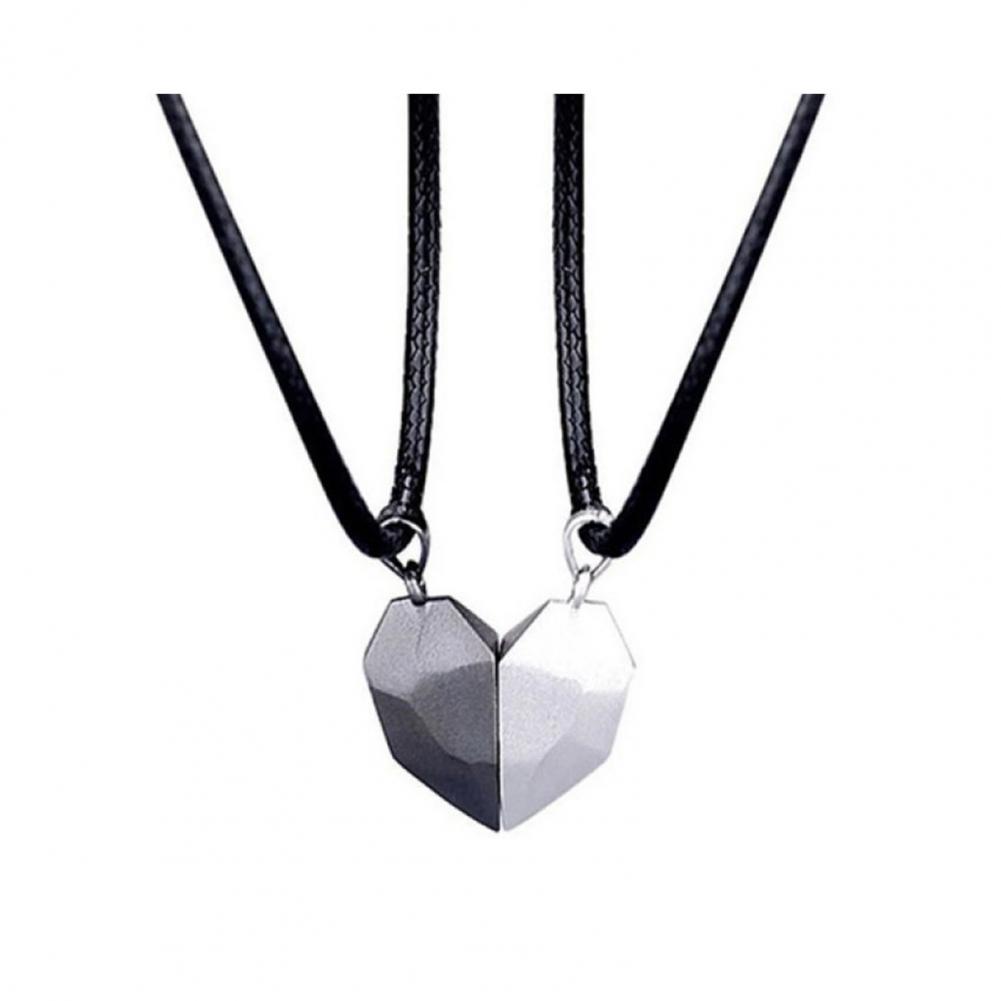 Heart Pendant Necklace Couple  - Magnetic Couple Matching Necklaces ulasan dan harga